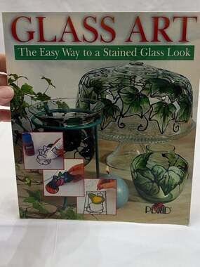 Glass Art: The Easy Way to Stained Glass Look Instructional Craft Book by Plaid
